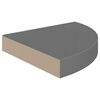 vidaXL Estante flotante de pared 4 uds MDF gris brillo 25x25x3,8 cm