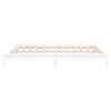 vidaXL Estructura cama LED sin colch&oacute;n madera maciza blanco 160x200 cm