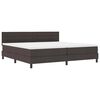 vidaXL Cama tipo Box Spring Marr&oacute;n Oscuro 200 x 200 cm tela