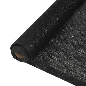 vidaXL Red de privacidad HDPE 1,5x10 m negro