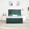 vidaXL Cama tipo Box Spring Verde oscuro 140 x 190 cm Terciopelo