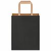 vidaXL Bolsas de papel con asas 250 uds negra 18x8x22 cm