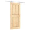 vidaXL Puerta Corredera Natural y Blanco 90 x 210 cm