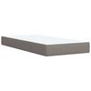 vidaXL Cama box spring con colch&oacute;n tela gris taupe 100x200 cm