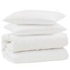 vidaXL Juego de Edred&oacute;n con almohada 3 uds. Blanco Microfibra