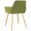 vidaXL Sillas de comedor 4 unidades terciopelo verde claro