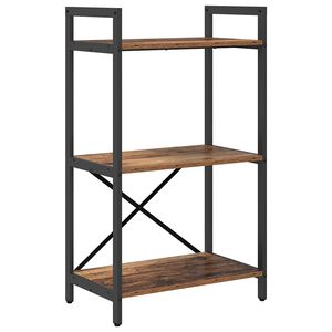 vidaXL Estante de libros 3 niveles 56 x 34 x 96 cm Madera Vieja