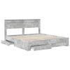 vidaXL Estructura de cama con cabecera Gris Concreto 200 x 200 cm