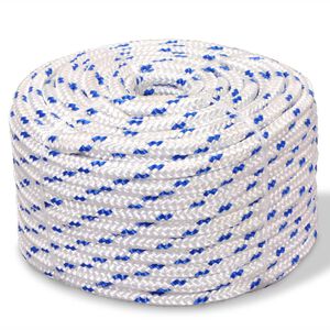 vidaXL Cuerda marina de polipropileno 10 mm 50 m blanca