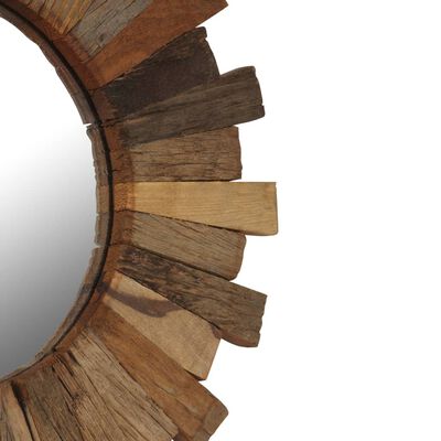 vidaXL Espejo de pared de madera maciza reciclada 50 cm