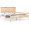 vidaXL Estructura de cama con cabecero madera maciza 160x200 cm