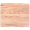vidaXL Tablero mesa madera tratada borde natural marr&oacute;n 60x50x(2-4) cm