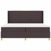 vidaXL Cama tipo Box Spring Marr&oacute;n Oscuro 200 x 200 cm tela