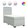 vidaXL Cama box spring con colch&oacute;n terciopelo gris claro 100x200 cm