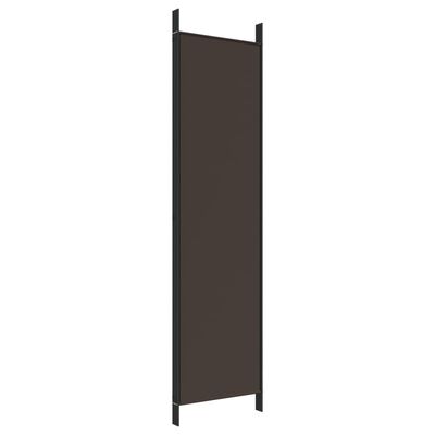 vidaXL Biombo divisor de 4 paneles de tela marrón 200x200 cm