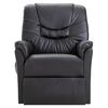 vidaXL Sill&oacute;n reclinable de cuero sint&eacute;tico negro