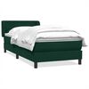 vidaXL Cama box spring con colch&oacute;n terciopelo verde oscuro 90x220 cm