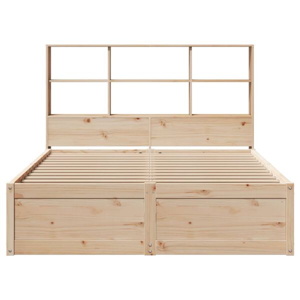 vidaXL Estructura de cama sin colchón madera de pino blanco 150x200 cm