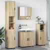 vidaXL Juego de muebles de ba&ntilde;o Montaje en la pared 4 pcs Roble Sonoma