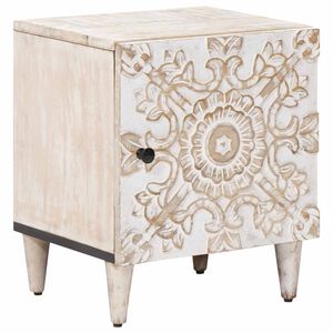 vidaXL Armario de Noche 40 x 33,5 x 46 cm Madera de mango maciza