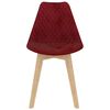 vidaXL Sillas de comedor 4 unidades terciopelo color vino tinto