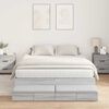 vidaXL Cama con almacenamiento Gris Sonoma 140 cm Madera contrachapada