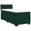 vidaXL Cama box spring con colch&oacute;n terciopelo verde oscuro 100x200 cm