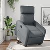 vidaXL Sillón reclinable elevable cuero artificial gris