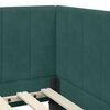vidaXL Estructura de Cama Esquina con Colchón 2 pcs Verde Terciopelo
