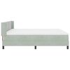 vidaXL Cama tipo Box Spring Gris Claro 200 x 180 cm Poli&eacute;ster