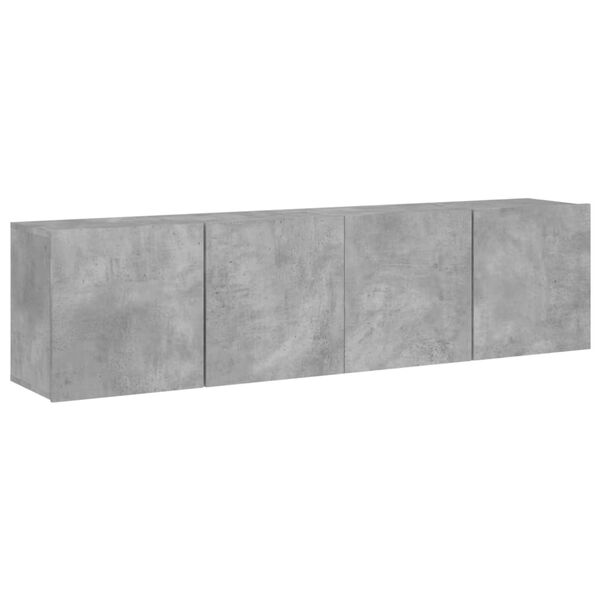 vidaXL Muebles para TV de pared 2 unidades gris hormig&oacute;n 80x30x41 cm