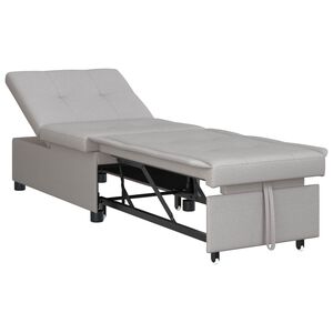 vidaXL Sof&aacute; cama desplegable Gris 194 x 50 x 82 cm tela