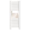 vidaXL Jardinera de madera maciza de pino blanco 77x25x66 cm