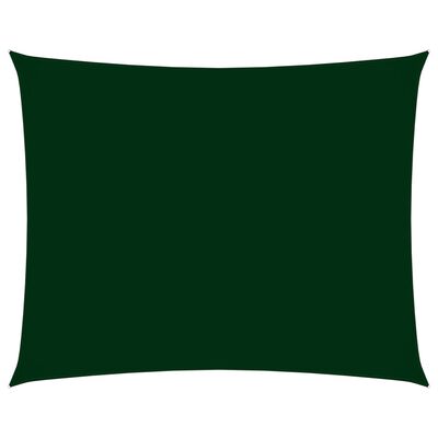 vidaXL Toldo de vela rectangular tela Oxford verde oscuro 3x5 m
