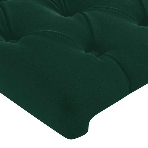 vidaXL Cabecero Terciopelo Verde Oscuro 100x7x118/128 cm