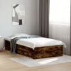 vidaXL Cama con cajones madera de ingenier&iacute;a roble ahumado 90x190 cm