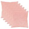 vidaXL Funda de almohada 6 uds. HEERLEN Rosa 80 x 80 cm