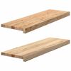 vidaXL Pelda&ntilde;os escalera 2 uds sin tratar 80x25x2 cm