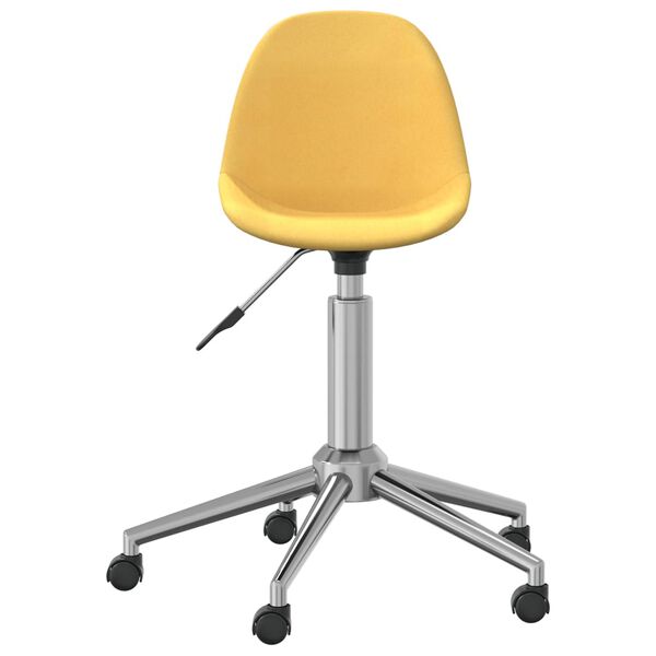 vidaXL Sillas de comedor giratorias 4 unidades tela amarillo