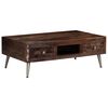 vidaXL Mesa de centro de madera maciza reciclada 100x60x35 cm