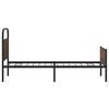 vidaXL Estructura de cama sin colch&oacute;n 107x203 cm madera marr&oacute;n roble