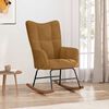 vidaXL Silla mecedora de terciopelo marr&oacute;n