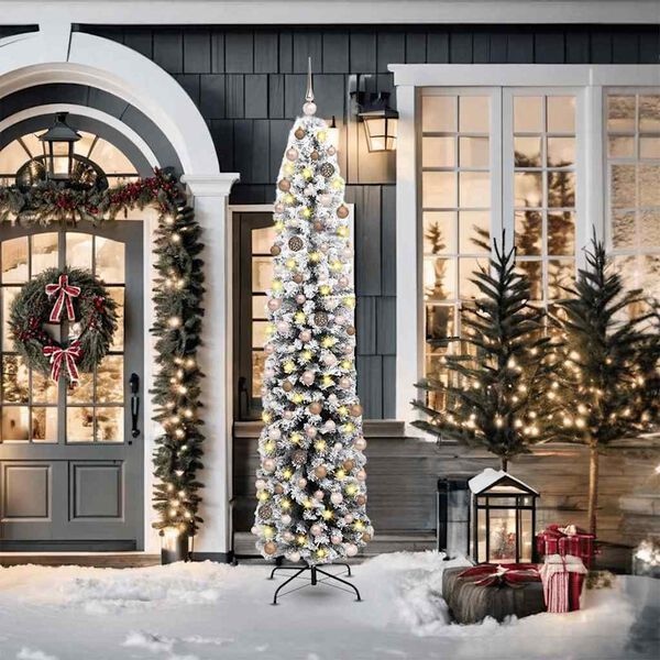 vidaXL &Aacute;rbol de Navidad artificial Verde 210 cm PVC, Acero y Pl&aacute;stico