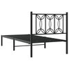 vidaXL Estructura cama sin colchón con cabecero metal negro 90x190 cm