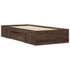 vidaXL Estructura de cama sin colch&oacute;n madera marr&oacute;n roble 100x200 cm