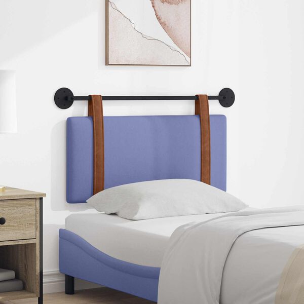 vidaXL Cabecera Colgante Liso Azul jeans 90 x 55 x 5 cm PU antiguo