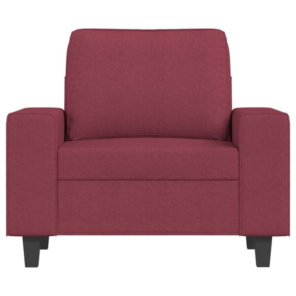 vidaXL Sillón de tela rojo tinto 60 cm