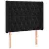 vidaXL Cabecero con LED de terciopelo negro 103x16x118/128 cm