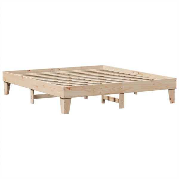 vidaXL Estructura de cama sin colch&oacute;n madera maciza de pino 180x200 cm