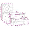 vidaXL Cama box spring con colch&oacute;n tela marr&oacute;n oscuro 80x200 cm